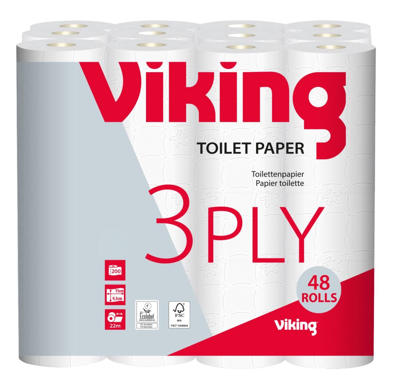 Viking Toiletpapier 3-laags 48 Rollen à 200 Vellen
