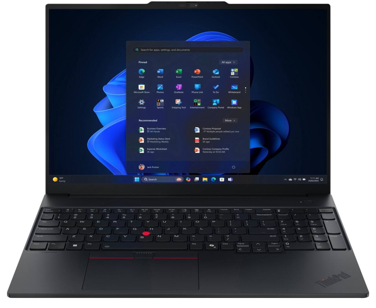 Lenovo ThinkPad E16 G3 Laptop 40,6 cm (16") 225U 3.2 GHz 32 GB Intel Graphics Windows 11 Pro