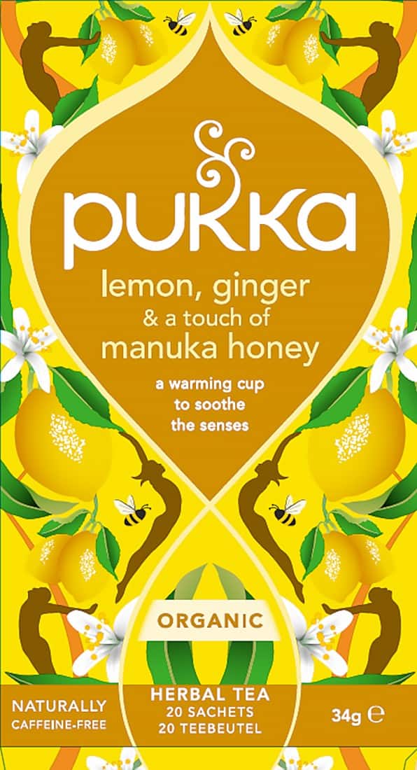Pukka Citroen, Gember & Manuka-honing Kruiden Bio Thee 20 Zakjes