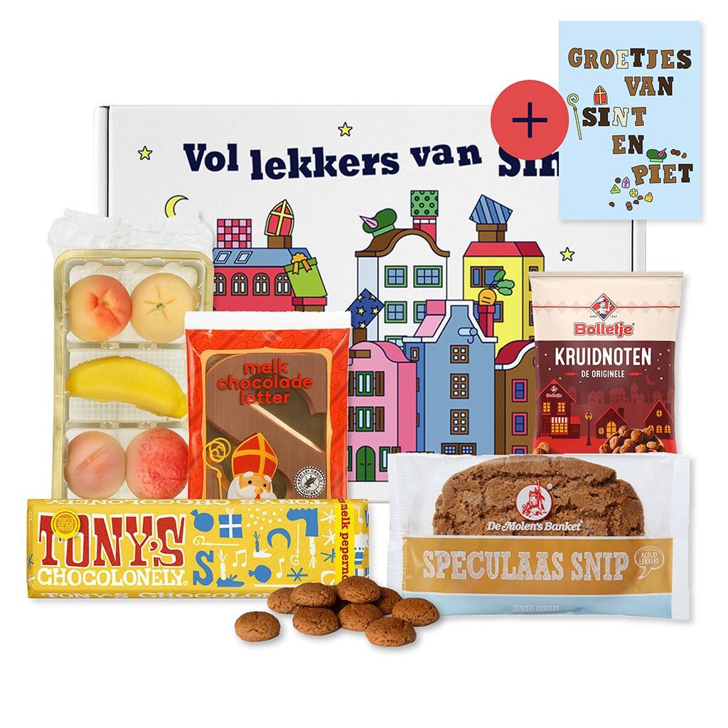 Sinterklaas Geschenkdoos ‘Er klopt iemand aan de deur’ 5 Stuks