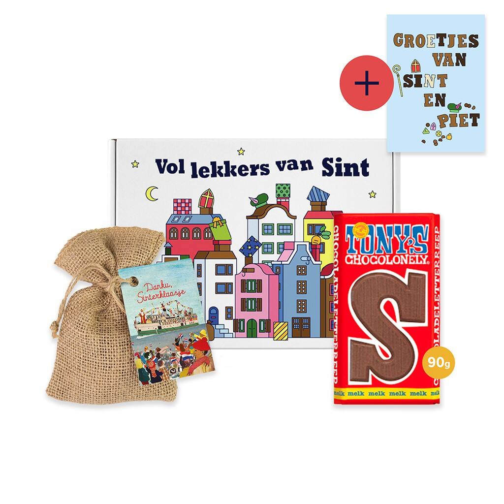 Sinterklaas Geschenkdoos Duurzame Piet 2 Stuks