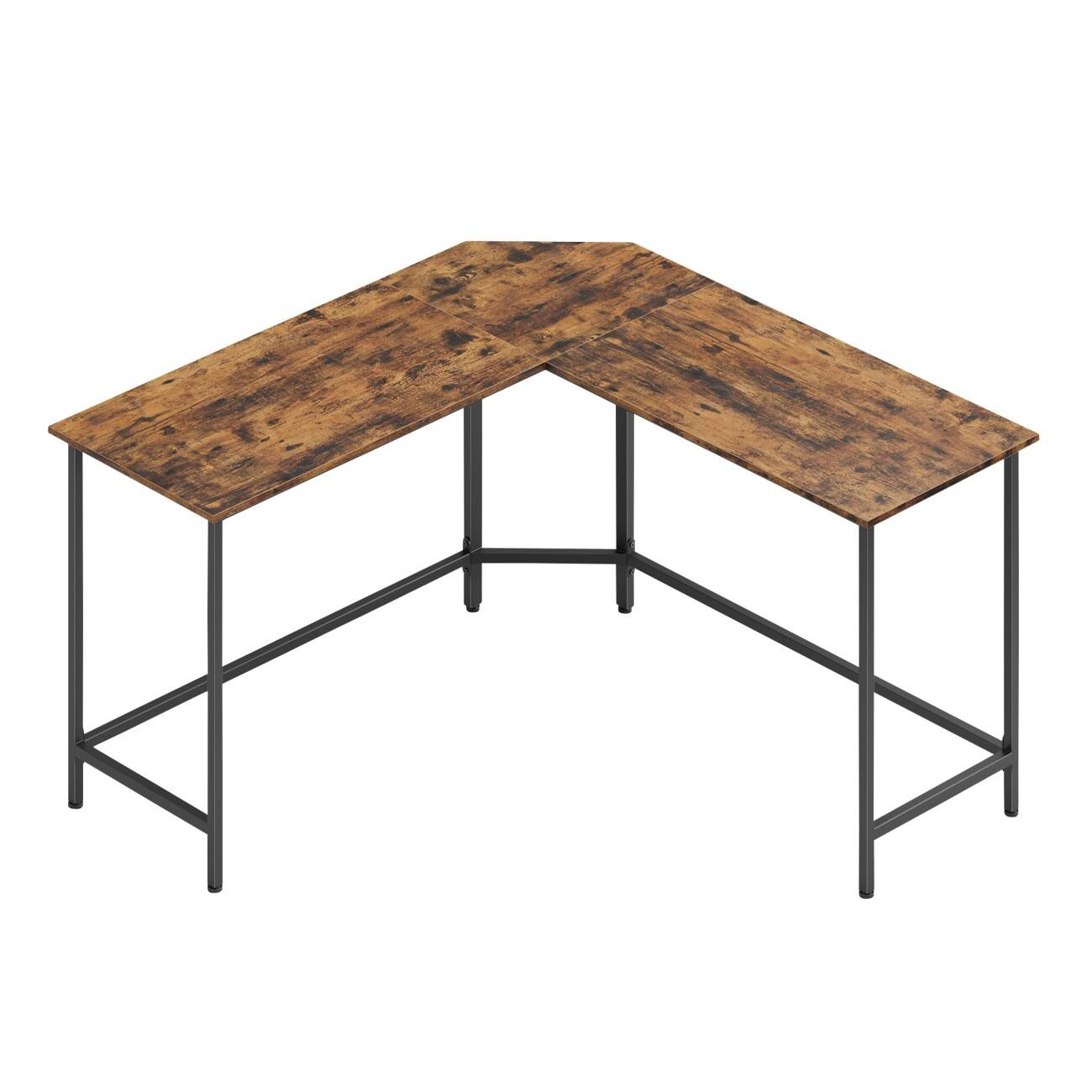 VASAGLE Computertafel Rechthoekig Vintage Bruin 4 Metalen Poten 1,200 (B) x 560 (D) x 1,200 (H) mm Spaanplaat, Staal