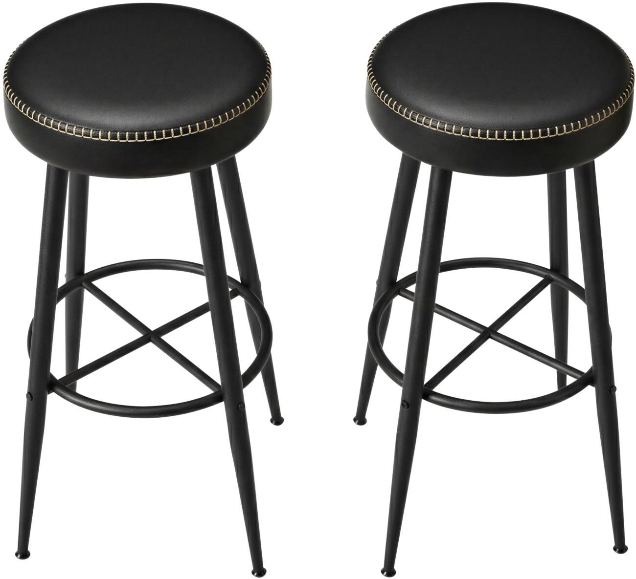 VASAGLE Barkruk Modern Zwart LBC090B01V1 2 Stuks