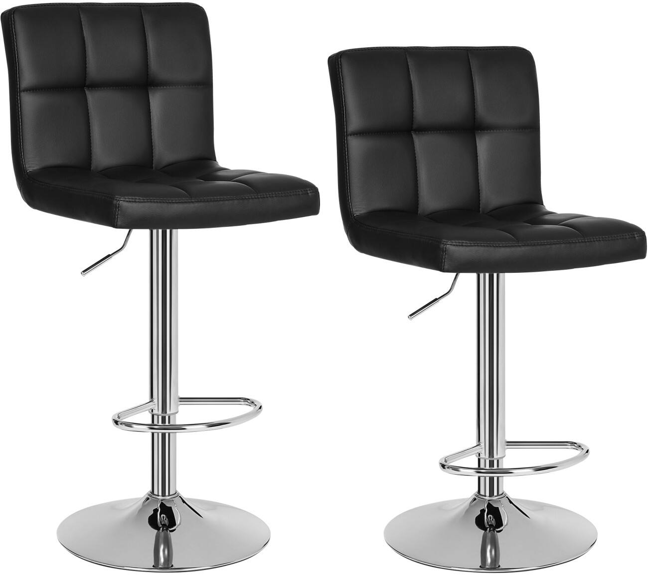 SONGMICS Barkruk Modern Zwart LJB64B 2 Stuks