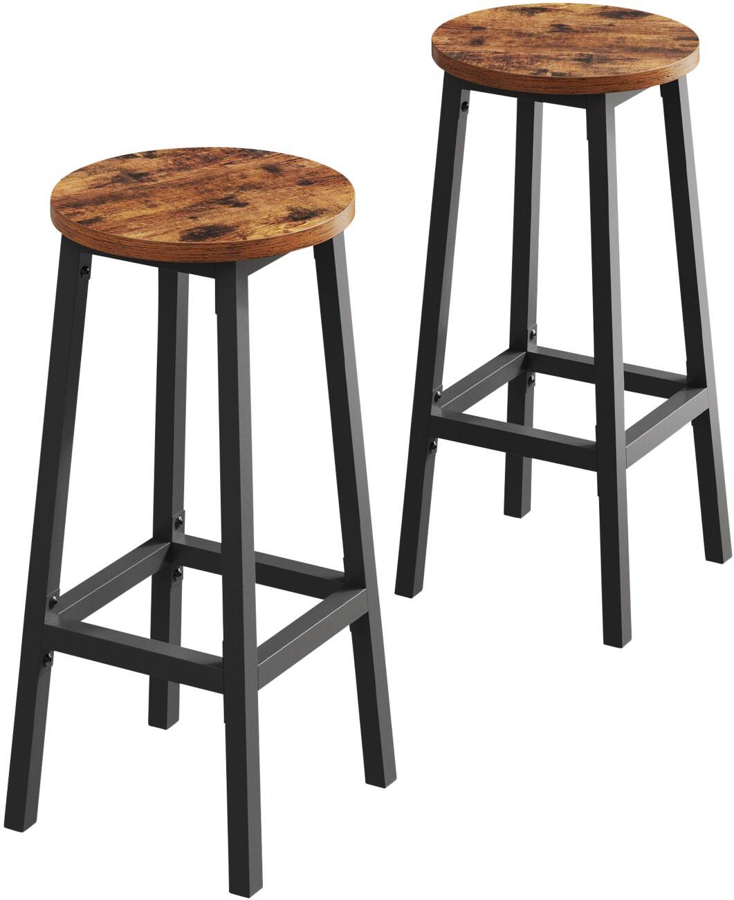 VASAGLE Barkruk Industrieel Bruin LBC032B01V1 2 Stuks