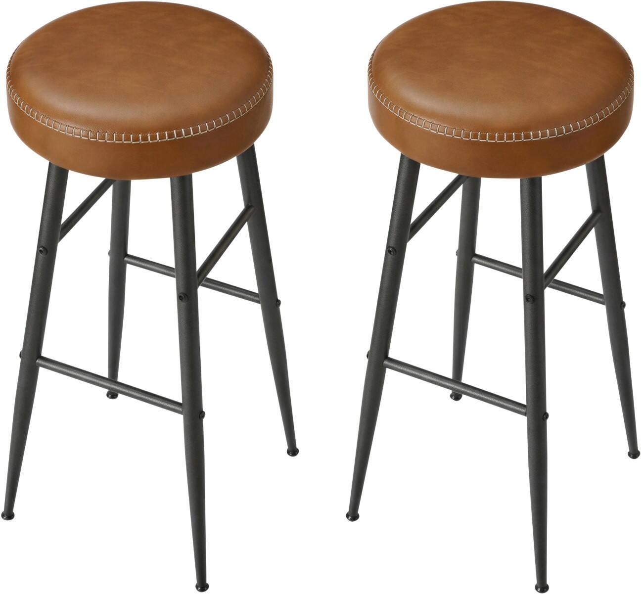 VASAGLE Barkruk Modern Bruin LBC090K01V1 2 Stuks
