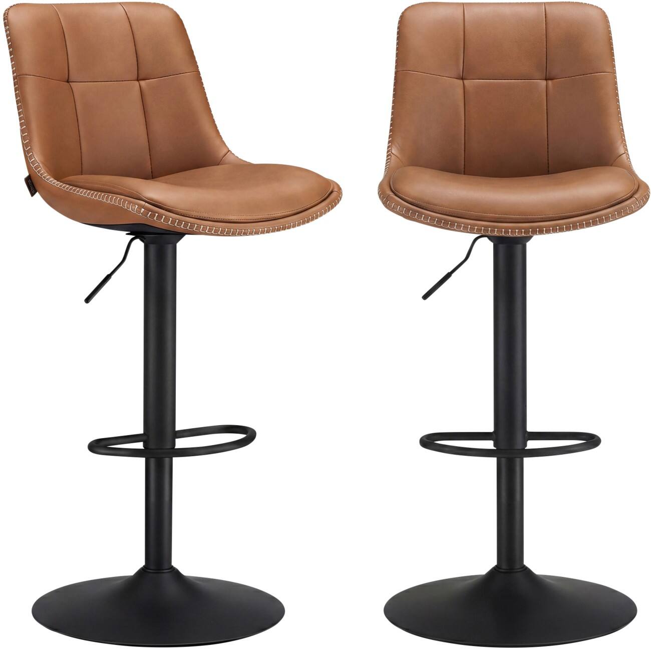 VASAGLE Barkruk Modern Bruin LJB095KN01 2 Stuks