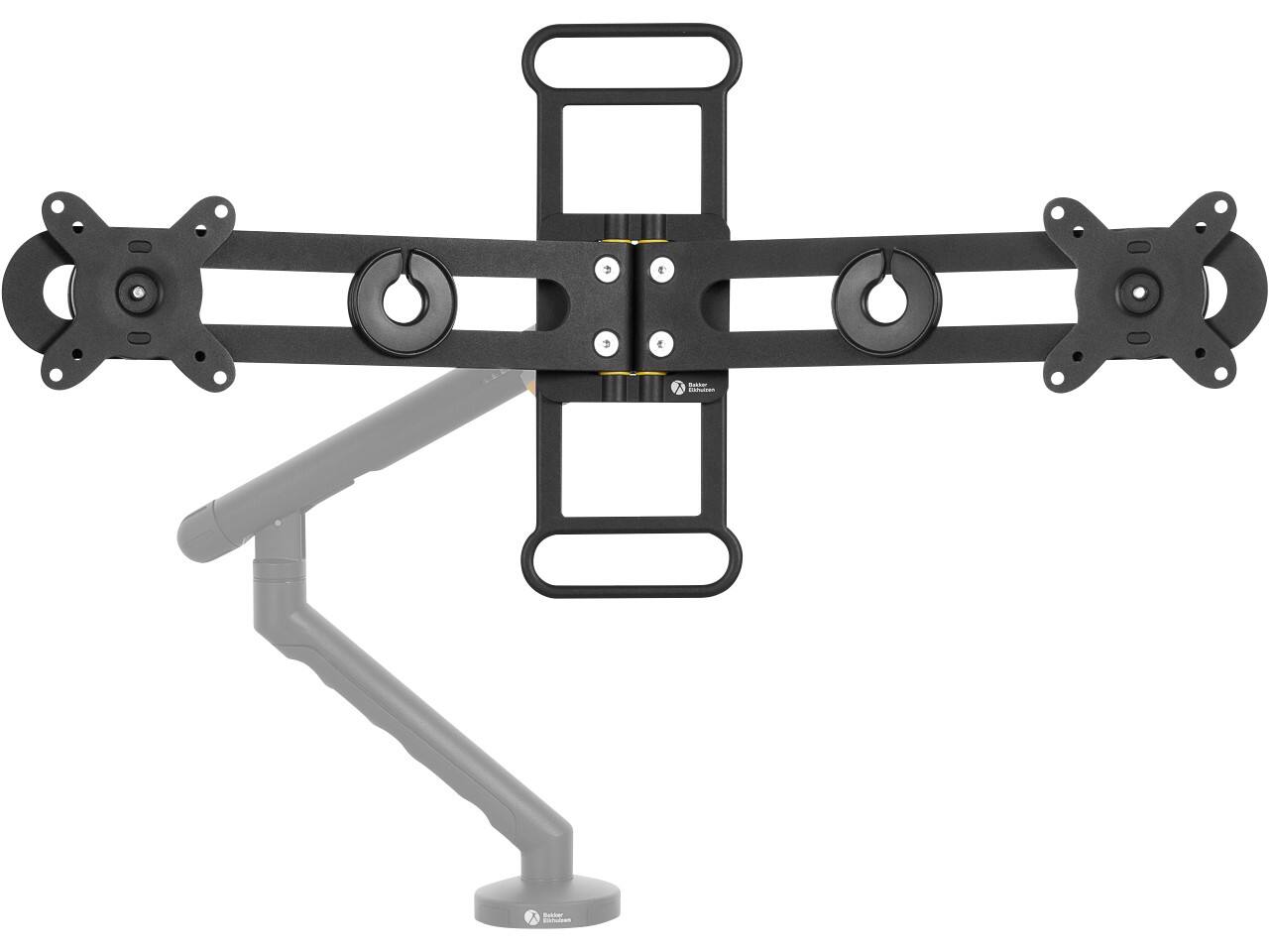 BakkerElkhuizen Dubbele monitorarm Hoogteverstelbaar 840 x 360 x 360 mm Zwart