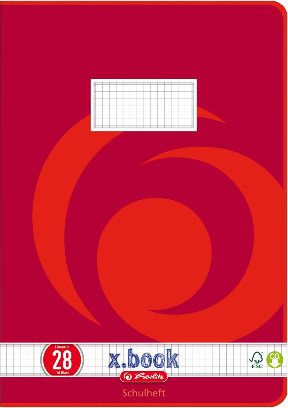 herlitz Schrift A4 Rood 16 Vellen Draaikolk