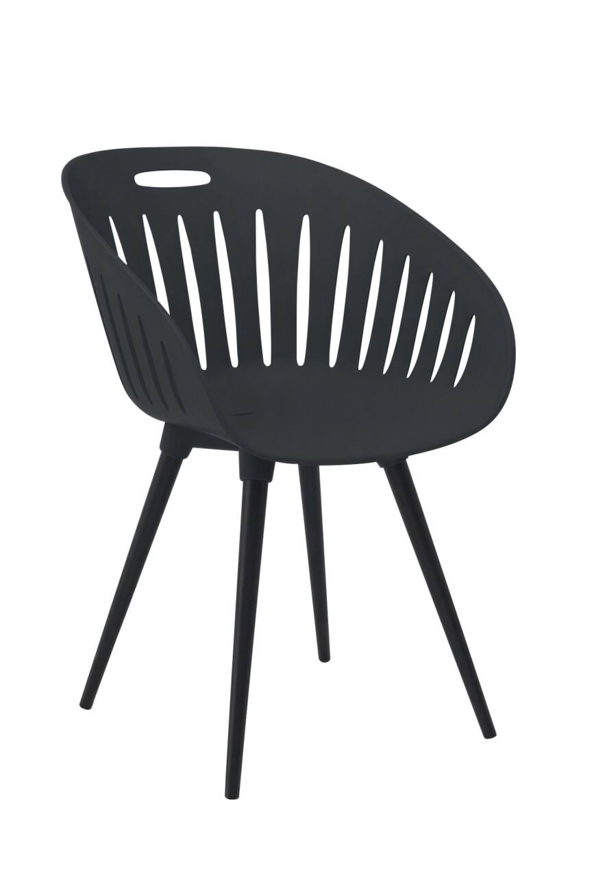 TOPSTAR Tuinstoel PP (Polypropeen) 540 x 570 x 810 mm Antraciet Buiten 2 Stuks
