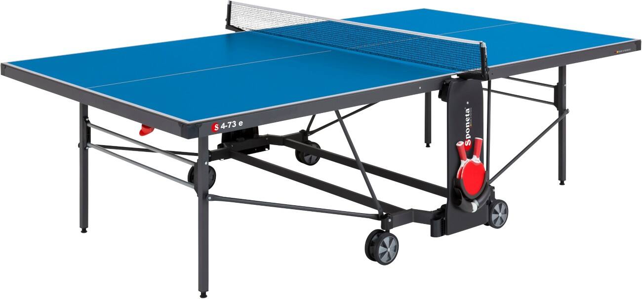 S4-73e Tafeltennistafel Melamine, Staal Mobiel