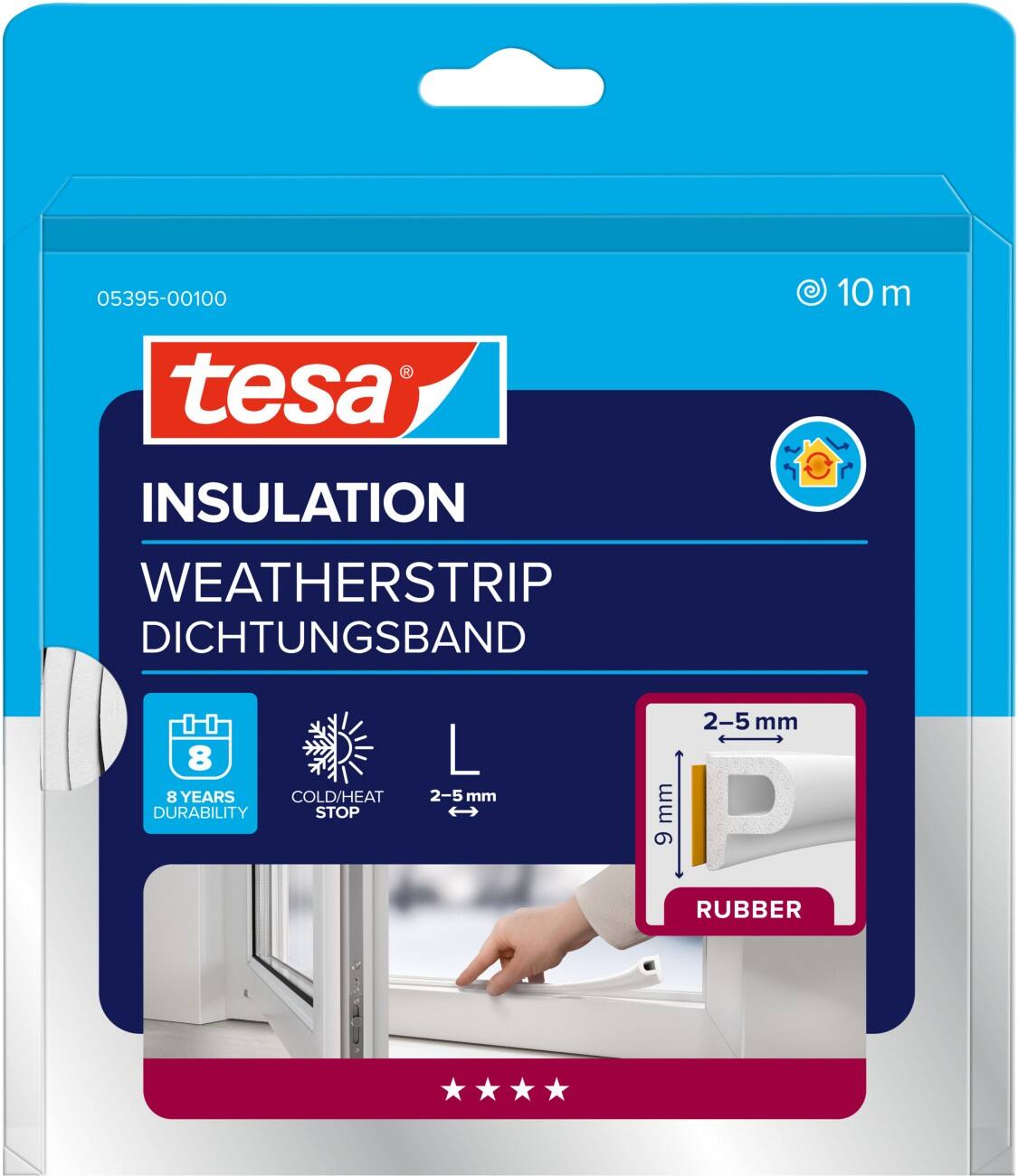 tesa Tochtstrip Wit 195 mm Kunstvezel