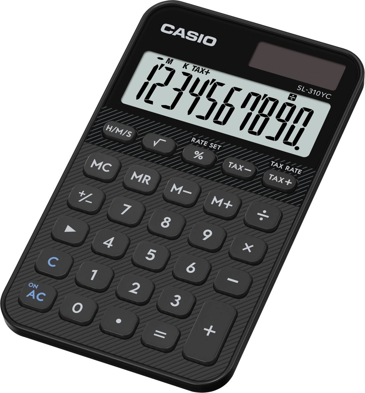 Casio Colorful Zakrekenmachine 10-cijferig display Zwart SL-310YC-BK