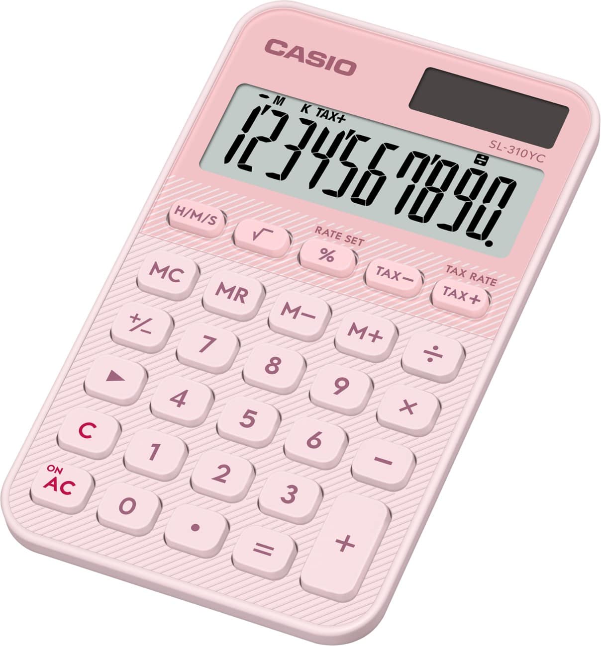 Casio Colorful Zakrekenmachine 10-cijferig display Lichtroze SL-310YC-LP