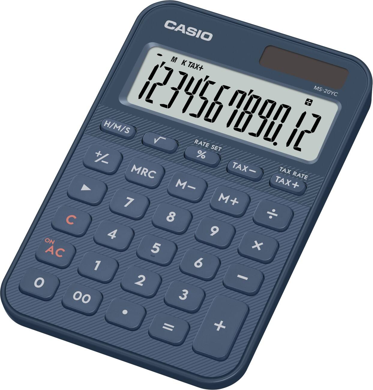 Casio Colorful Bureaurekenmachine 12-cijferig display Marineblauw MS-20YC-NY
