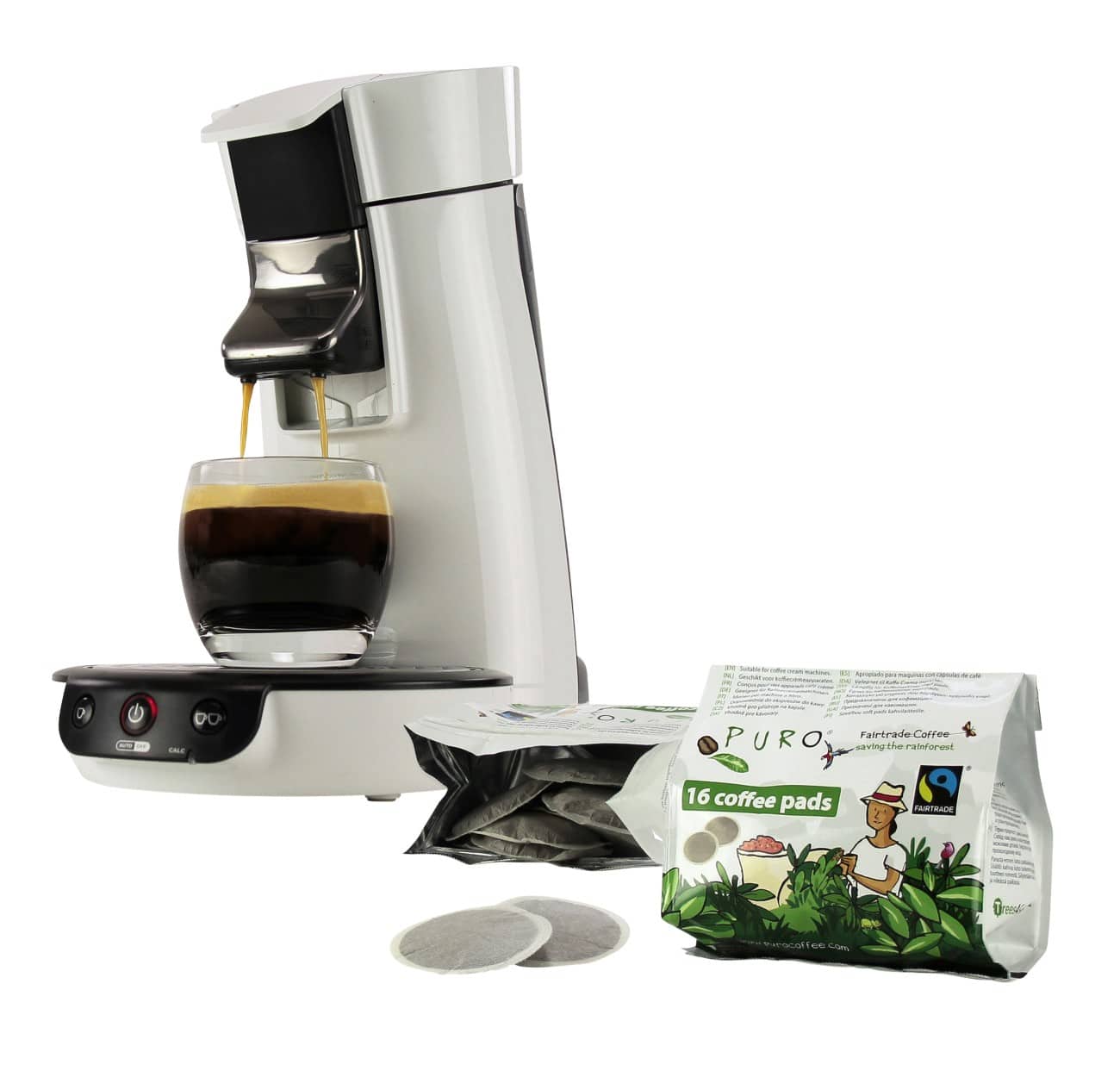 Puro Koffiepads Milde bloemige smaak Medium Arabica 16 Stuks