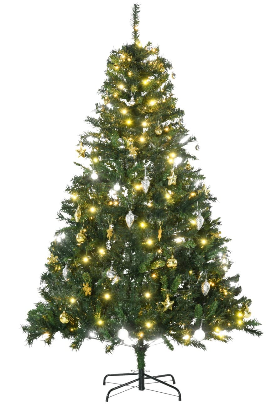 HOMCOM Kunstkerstboom LED Groen 180 cm