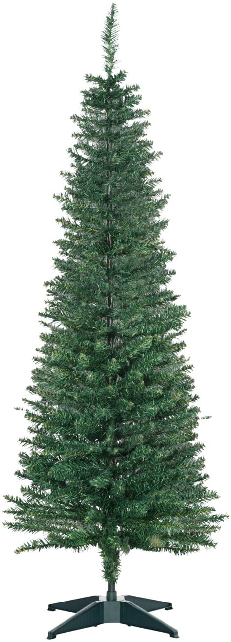 HOMCOM Kunstkerstboom Slank Groen 150 cm