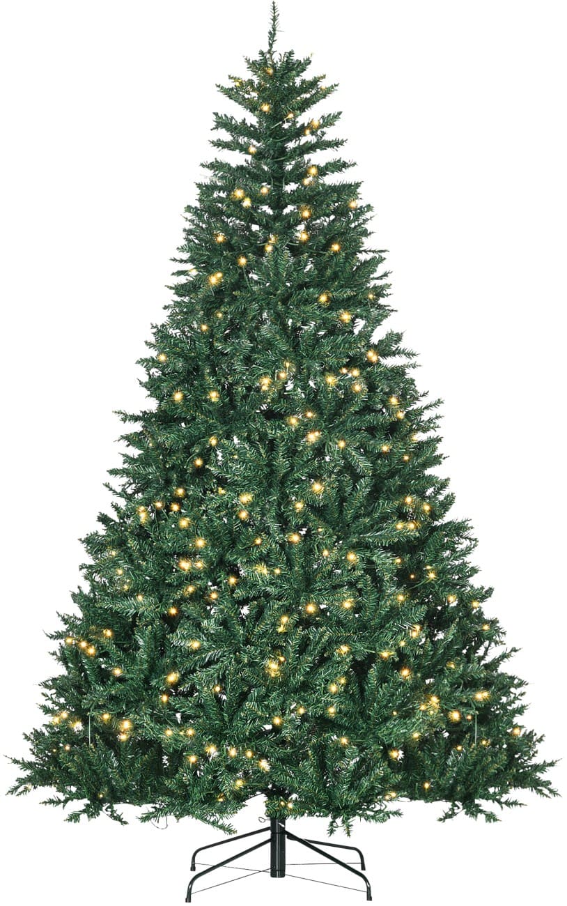 HOMCOM Kunstkerstboom LED Groen 210 cm