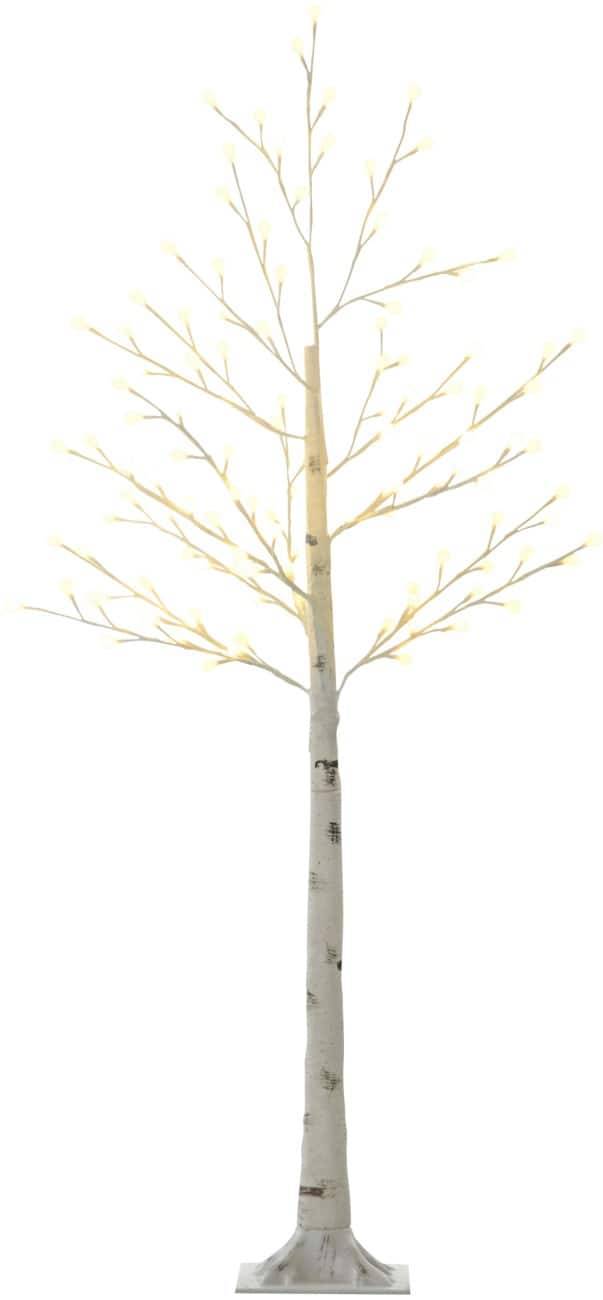 HOMCOM LED Lichtboom Sier Wit 150 cm
