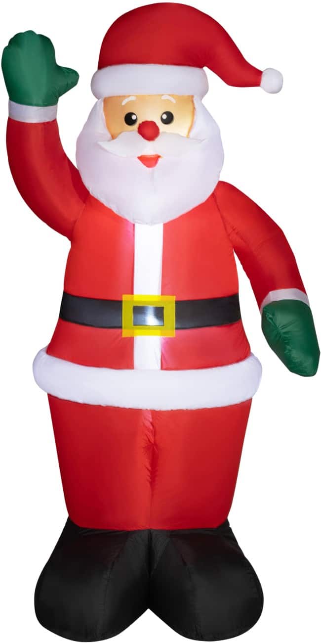OutSunny Opblaasbare kerstversiering Kerstman met Blazer en LED-verlichting 88 x 60 x 184 cm