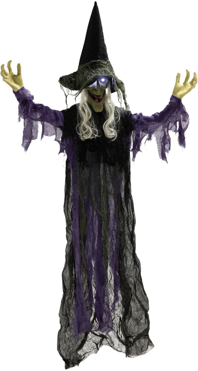 OutSunny Heks Halloween-versiering Polyester, Staal Paars 80 (L) x 15 (B) x 183 (H) cm