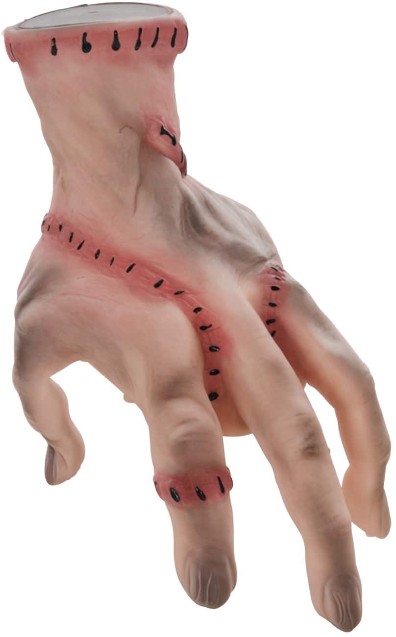 HOMCOM Kruipende hand Halloween-versiering Kunststof, PE (Polyetheen) Rood 15 (L) x 18 (B) x 21 (H) cm