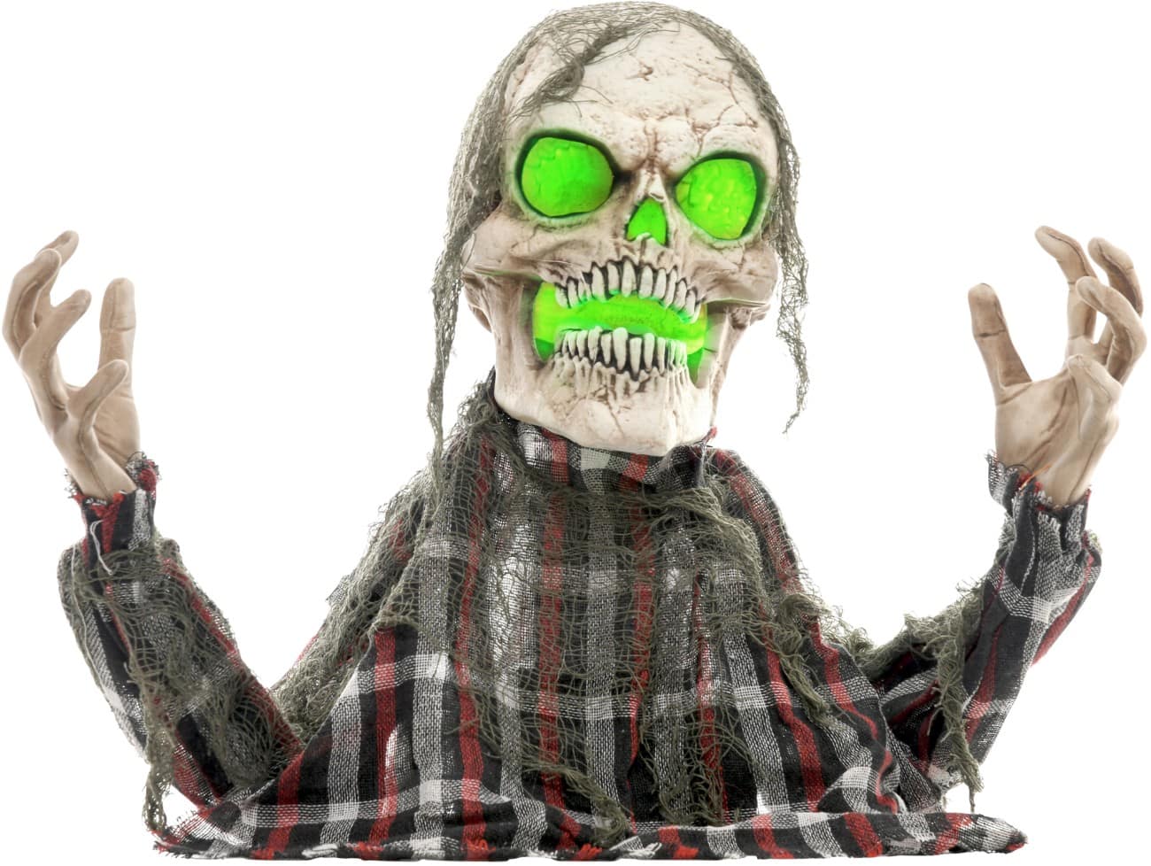 HOMCOM Skelet Halloween-versiering Polyester, Staal Donkergrijs 40 (L) x 16 (B) x 70 (H) cm