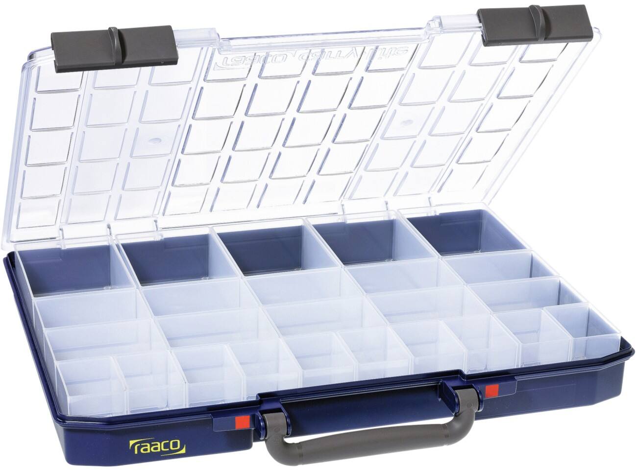 raaco Sorteerkist voor gereedschap PC (Polycarbonaat) 41,3 x 33 x 5,7 cm Blauw, transparant