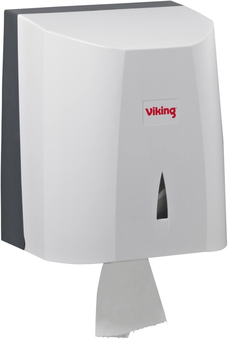 Viking Maxi Dispenser voor papieren handdoeken ABS (Acrylonitril-butadieen-styreen), Kunststof, Staal Afsluitbaar Wit