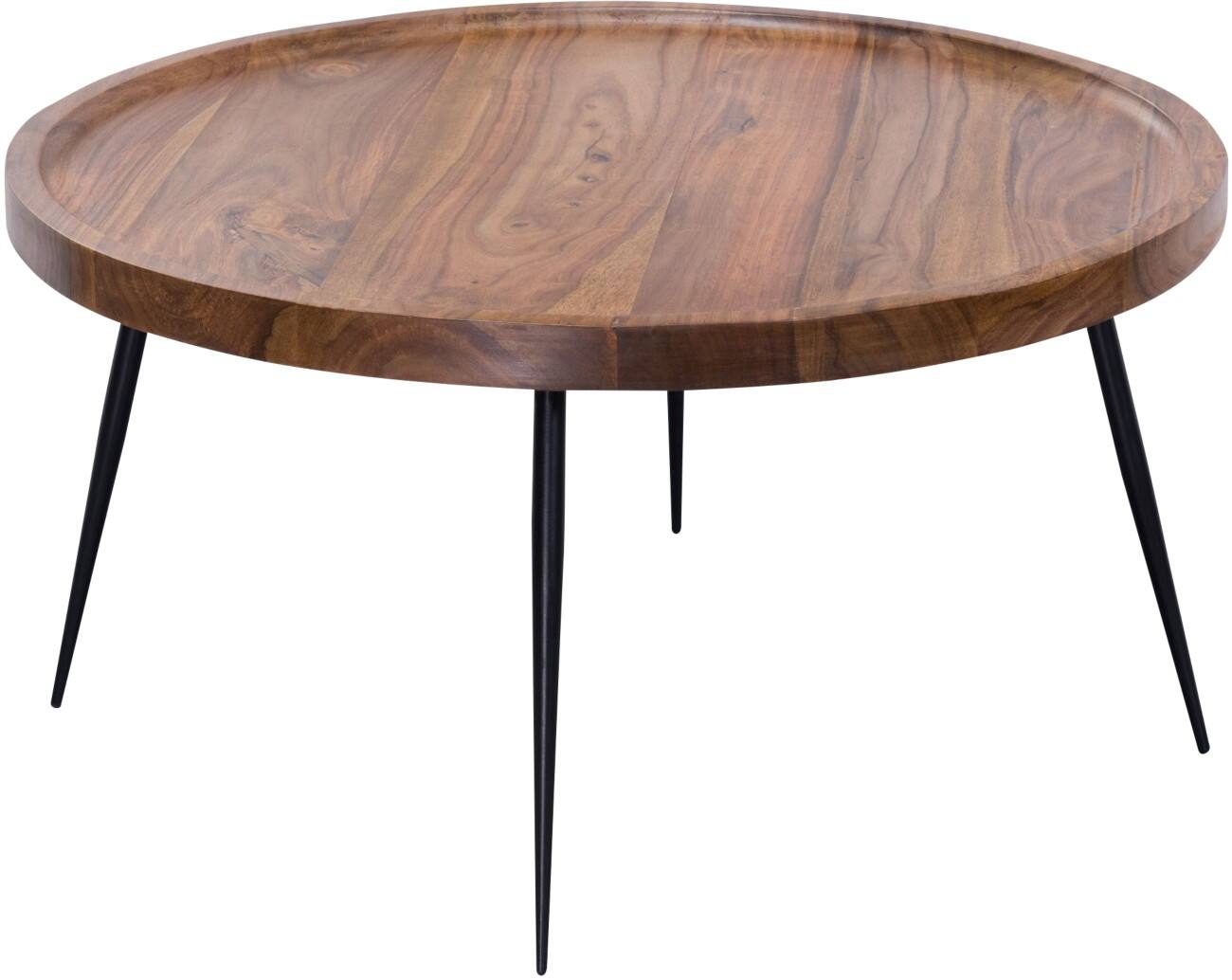 WOHNLING Rond Koffietafel Bruin 750 x 750 x 390 mm