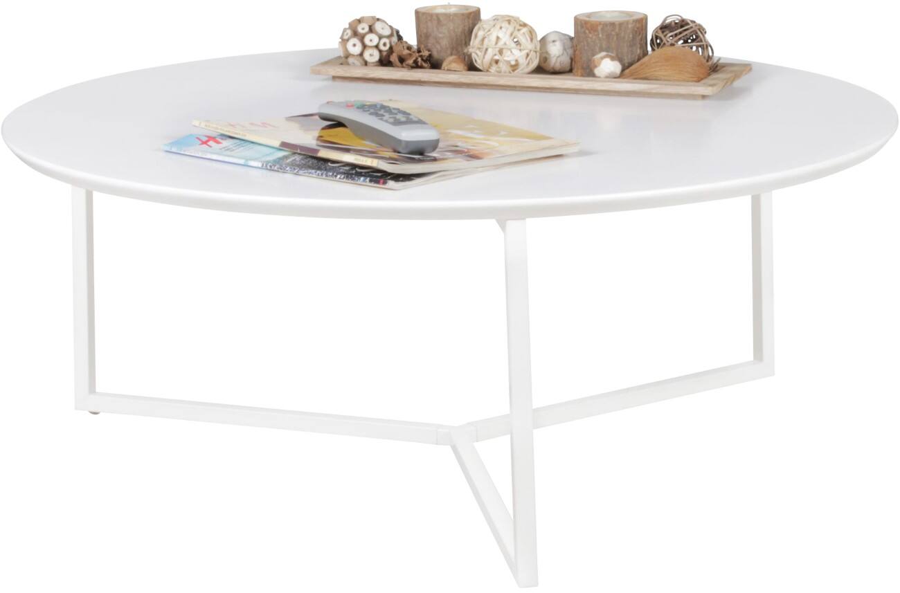 WOHNLING Rond Koffietafel Wit 800 x 800 x 315 mm