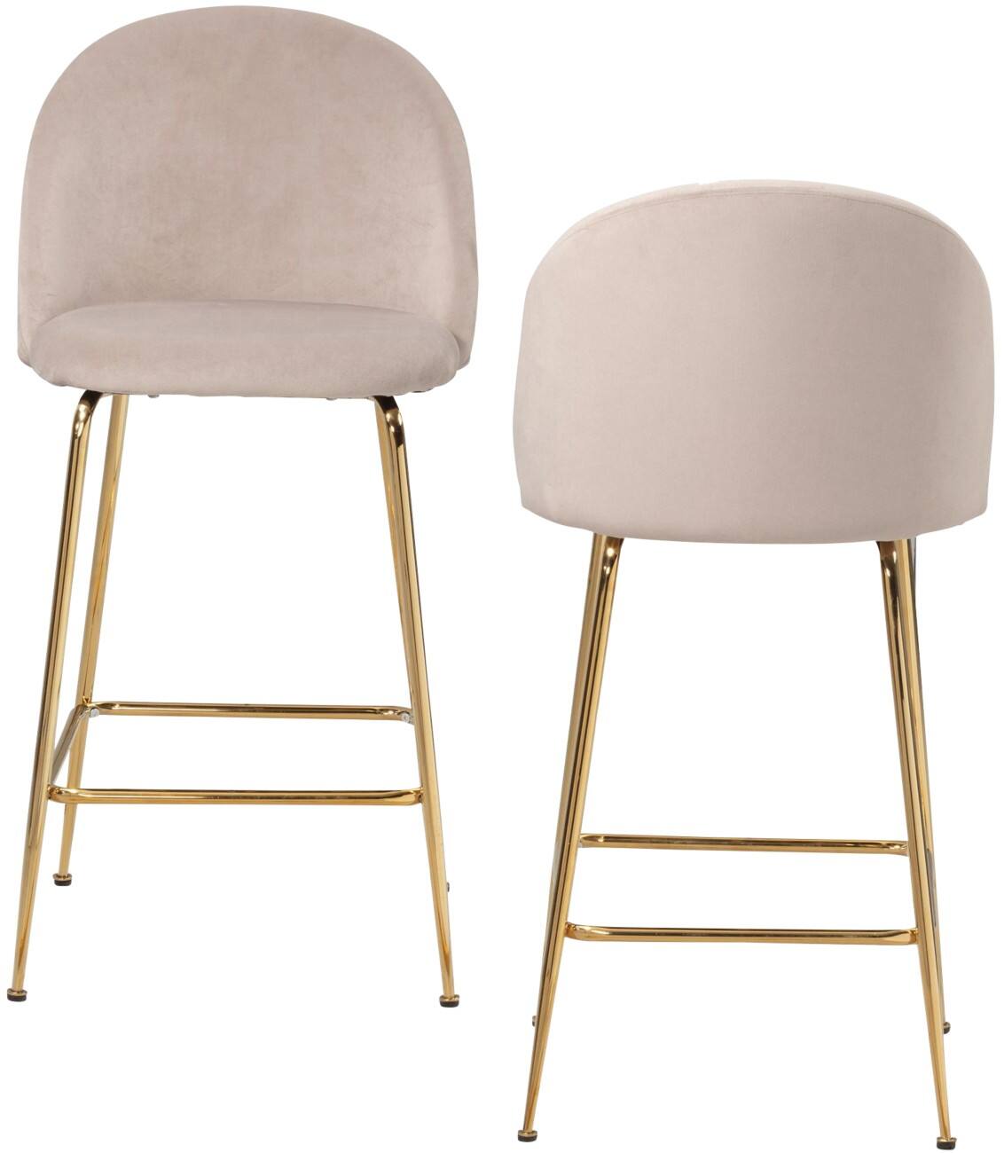 WOHNLING Barkruk Beige 50 x 50 x 102 cm