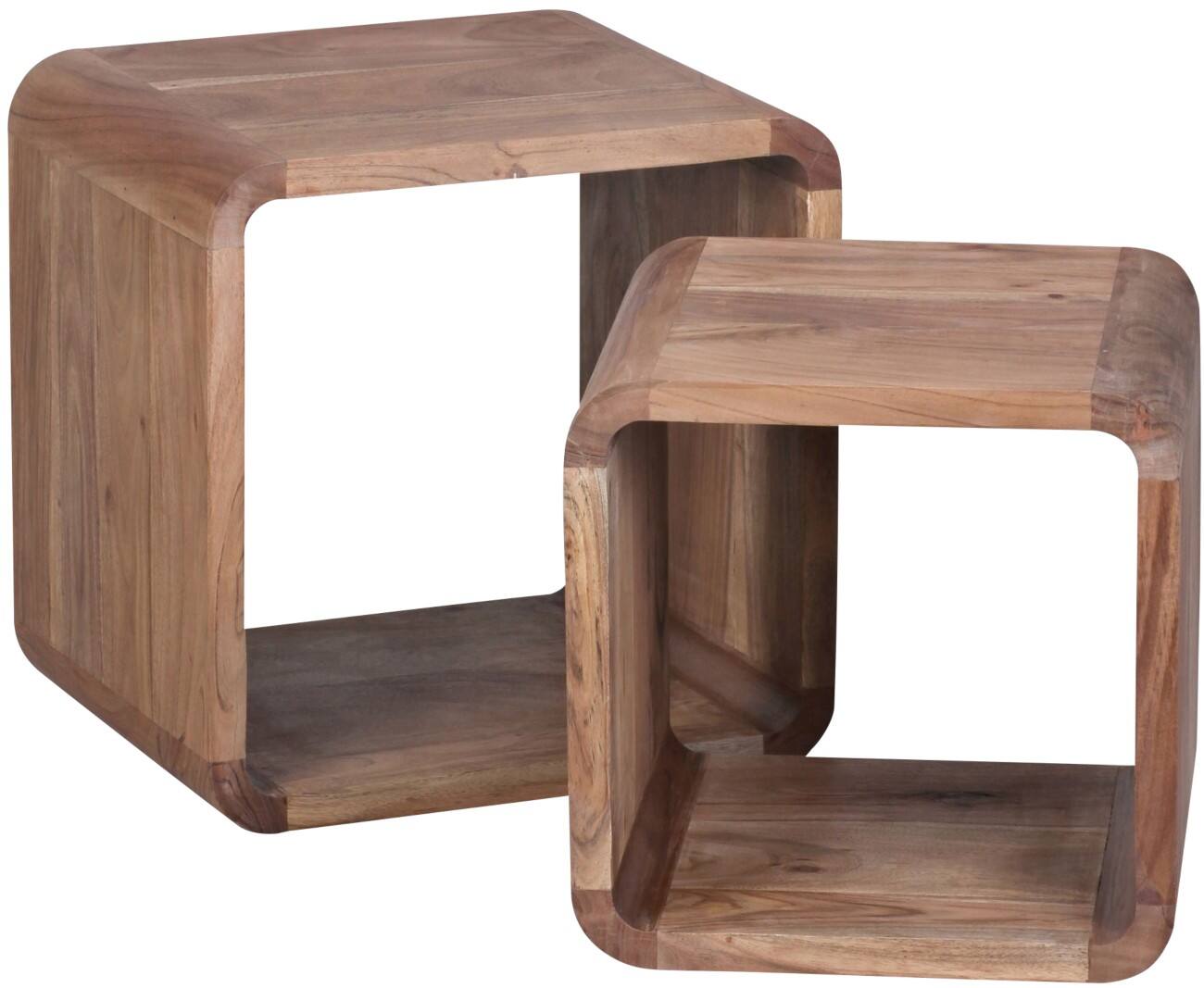 WOHNLING Rechthoekig Bijzettafel Bruin 430 x 360 x 430 mm 2 Stuks