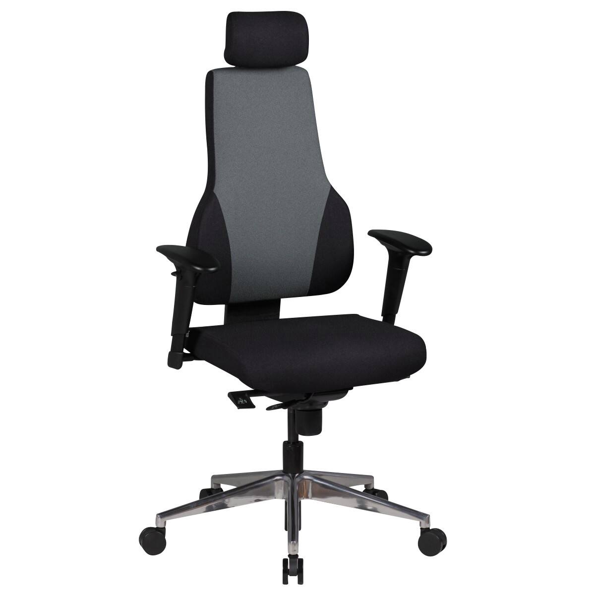 AMSTYLE Draaistoel Synchroonmechanisme Zwart 120 kg 630 x 630 x 1,490 mm