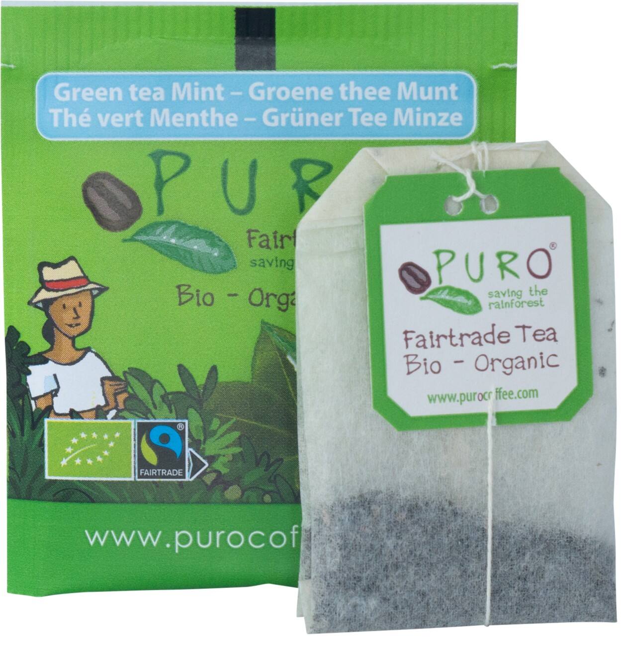 Puro Kruiden BIO Groene thee Munt 25 Stuks