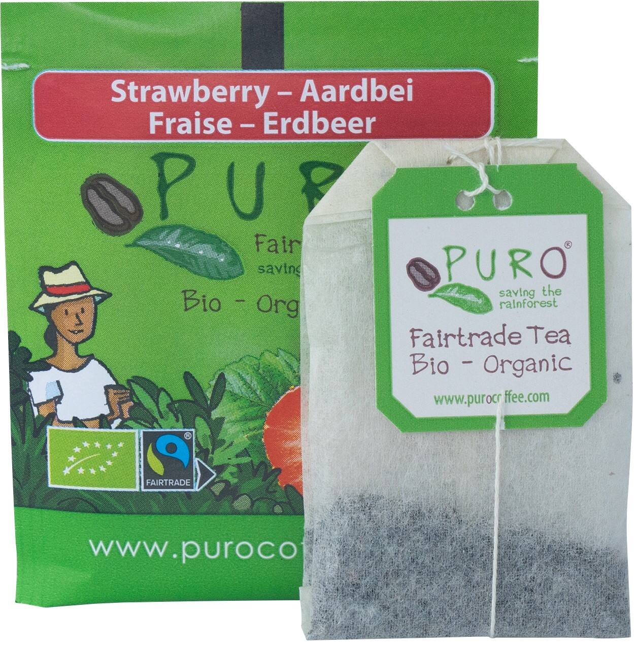 Puro Fruit Thee BIO Aardbei 25 Stuks
