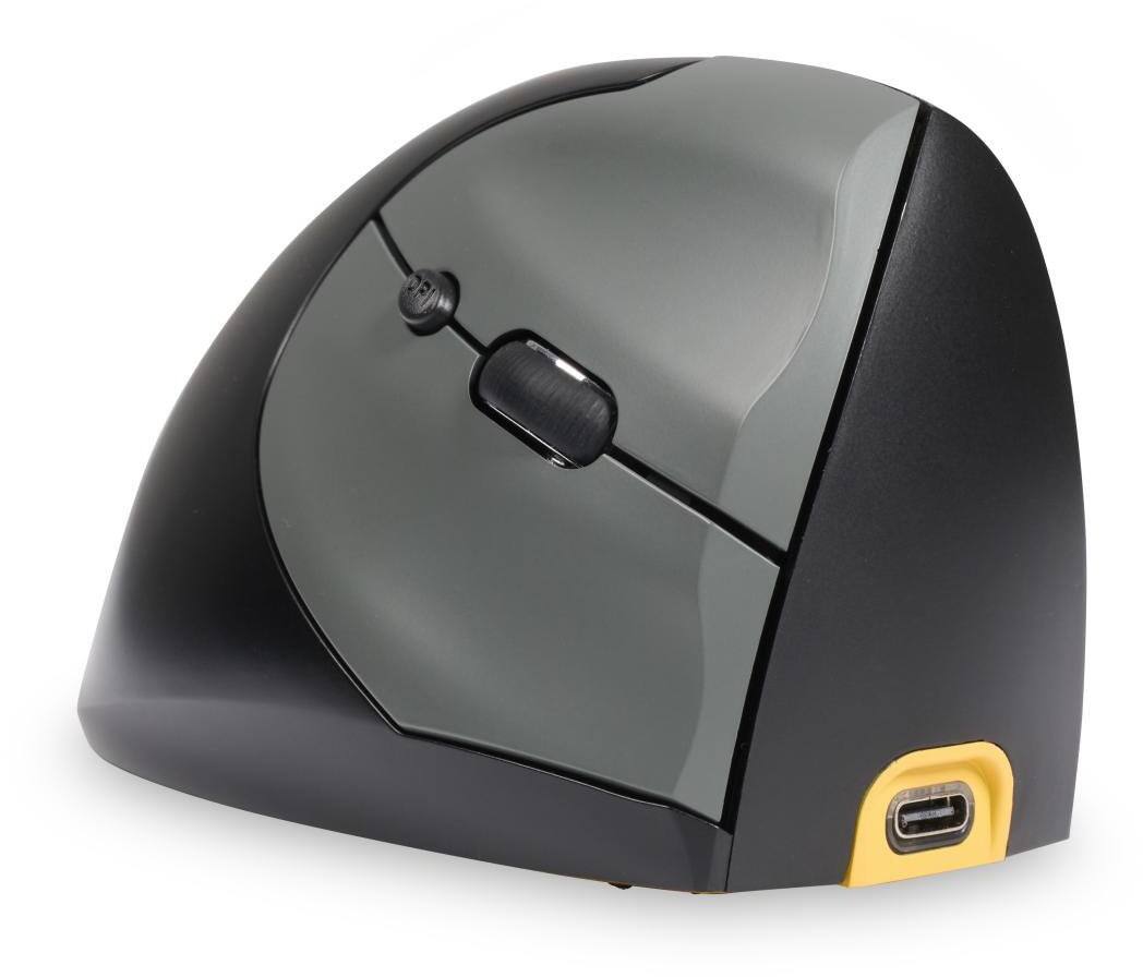BakkerElkhuizen HandShake 3-Mode Muis Bedraad & Draadloos Met Bluetooth Grijs, zwart