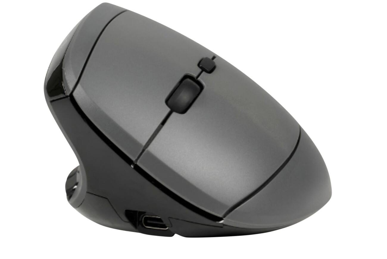 BakkerElkhuizen MidWay Muis Bedraad & Draadloos Met Bluetooth Grijs Geschikt voor linkshandige