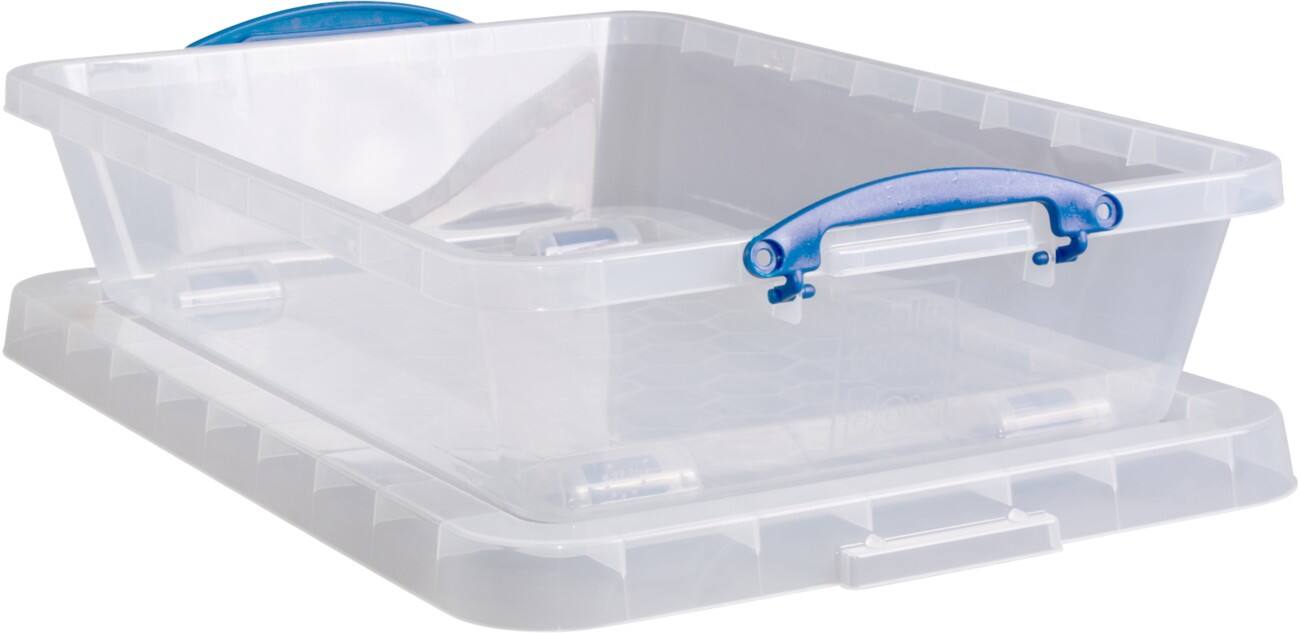 Really Useful Box Kunststof Opbergdoos 33,3 L Met deksel Transparant 46 x 72,5 x 18 cm 3 Stuks