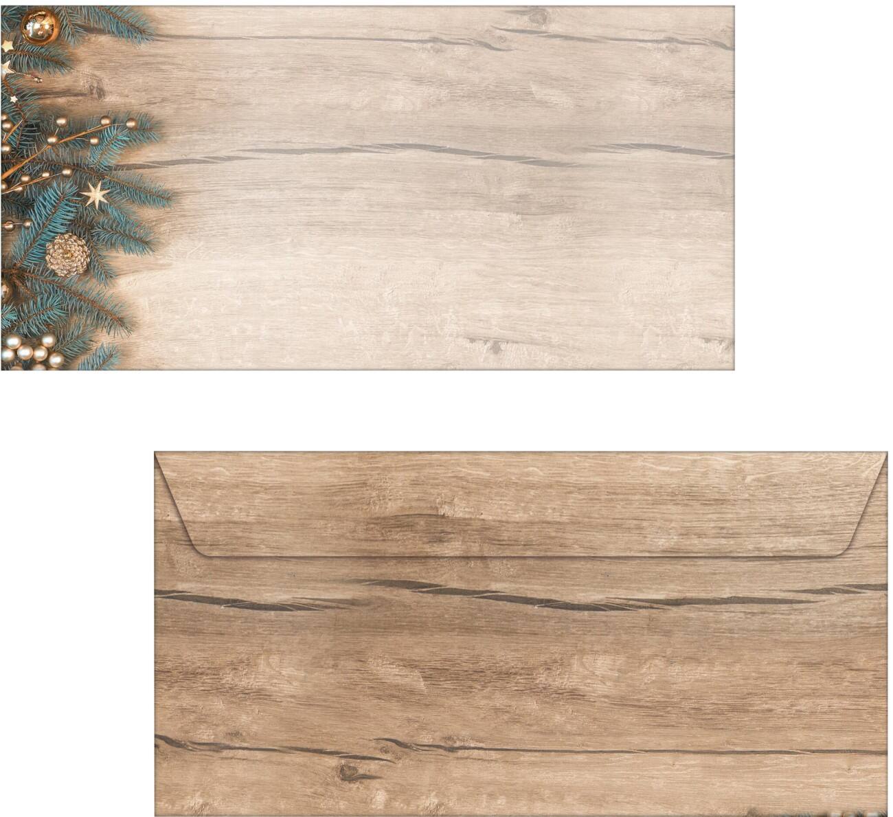 Sigel Dennentakken Kerstenveloppen 0,9 x 11,1 cm Bruin 25 Stuks