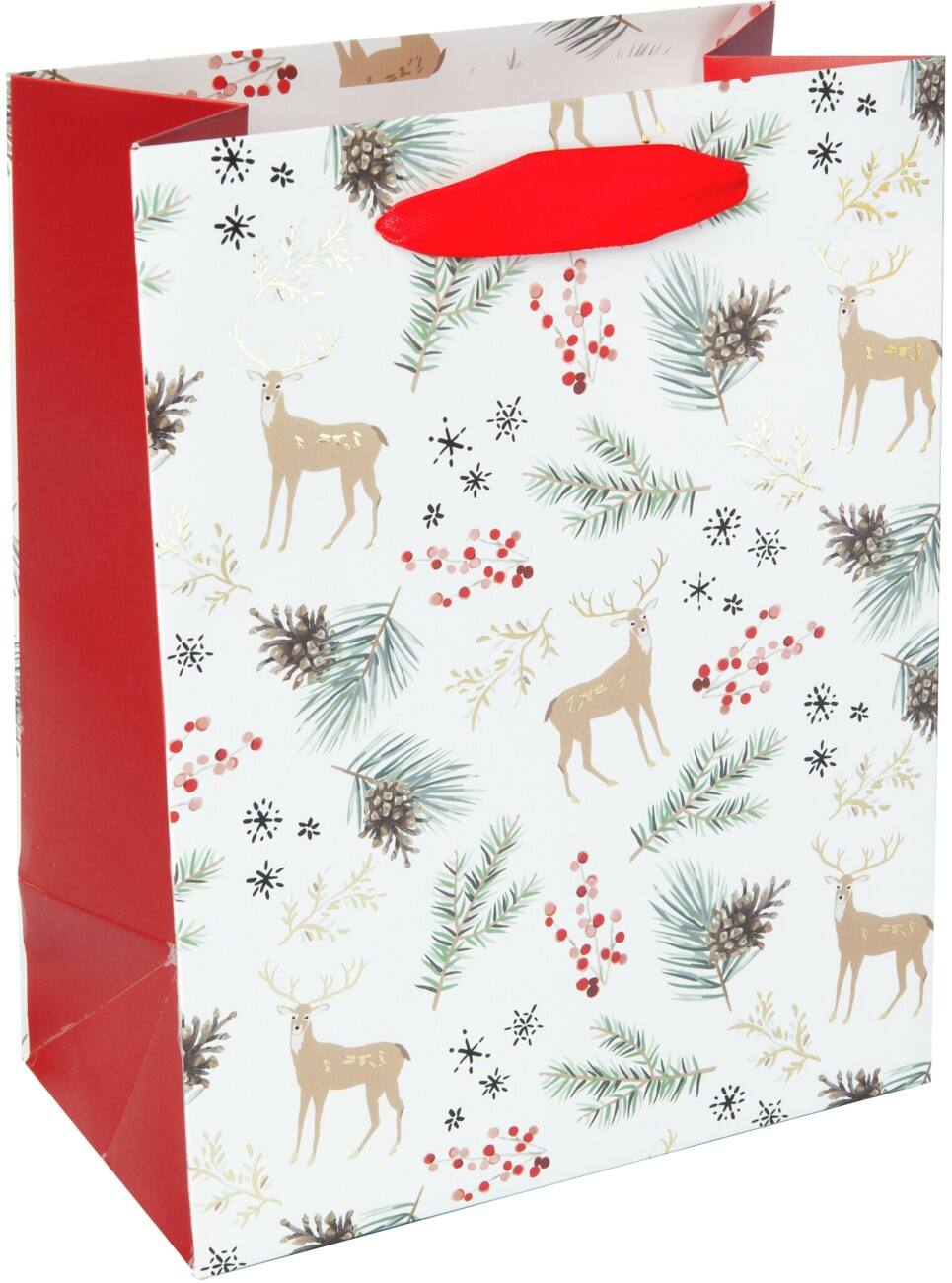 Sigel Geschenktas Kerstmis Small Wit Karton, Kunststof 18 x 23 x 10 cm 5 Stuks