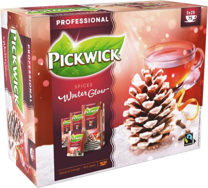 Pickwick Professional Winter Glow Fairtrade Thee Zakjes à 2 g 25 Stuks