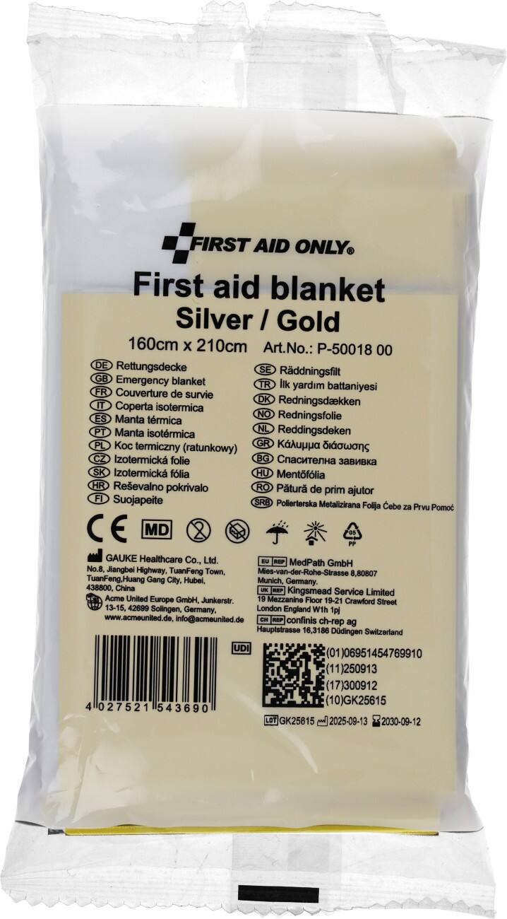 First Aid Only Reddingsdeken Goud, zilver 160 x 210 cm