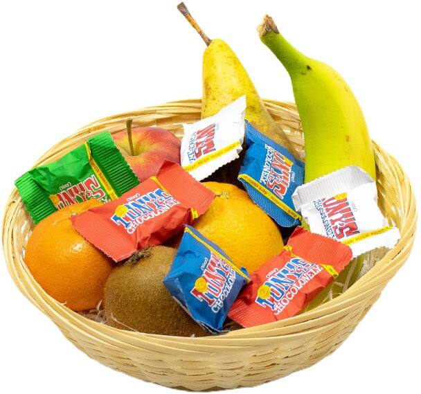 Vers Fruit en Chocolade mand 1 kg