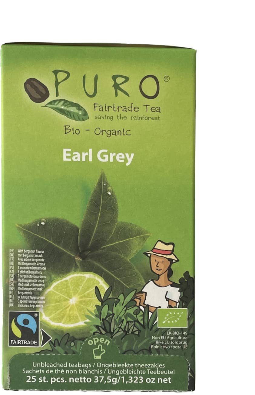Puro Earl Grey Zwarte thee Zakjes Bergamot, citroen 150 Stuks