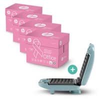 HP Office Pinkream A4-printpapier 80 g/m² glad wit – 20 pakken van 500 vellen + Giles & Posner 3-in-1 snack- en wafelijzer