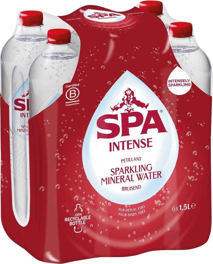 SPA Natuurlijk Mineraalwater Met Koolzuurgas pak van 6 of 1.5 L