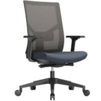 Schaffenburg 110-NL Ergonomische stoel Synchroonmechanisme Gaas, stof In hoogte verstelbare armleuning en zitting Grijs 130 kg 580 x 668 x 1044