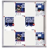 Franken Premiumline 12 x A4 Vergrendelbaar notitiebord Wandmontage Zilver Niet-klevend 980 mm (B) x 1011 mm (H)